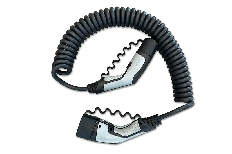 Spiralinis įkrovimo kabelis tipo 2