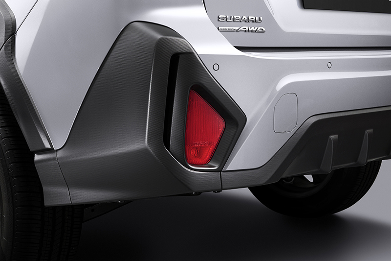 Stambus Subaru Crosstrek galinio buferio vaizdas.