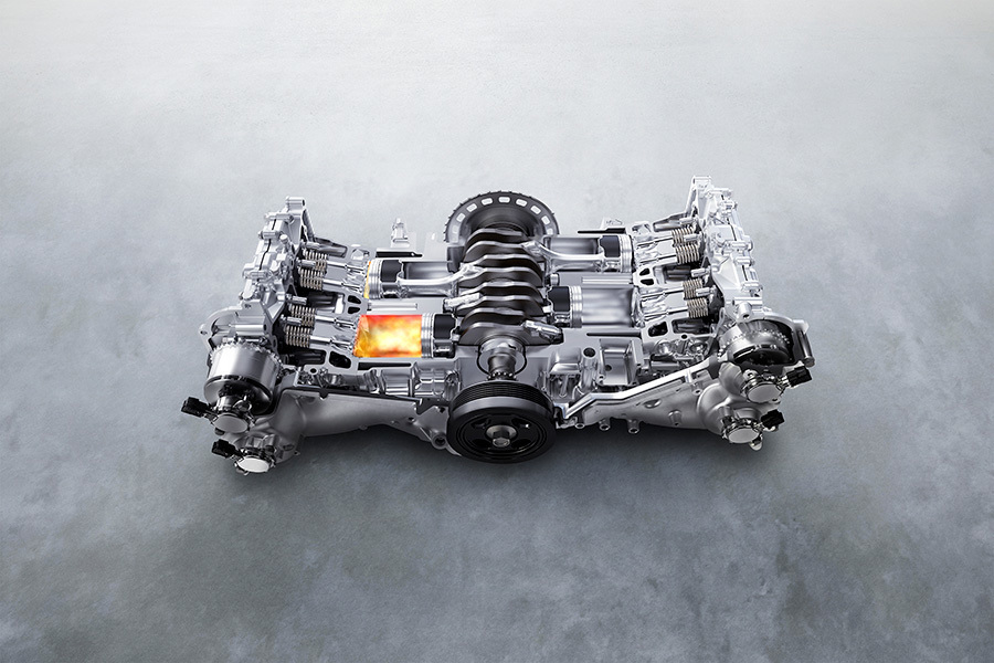 Subaru Outback – rodo apatinę apsaugą, apsauginius elementus ir jėgos pavaros komponentus.